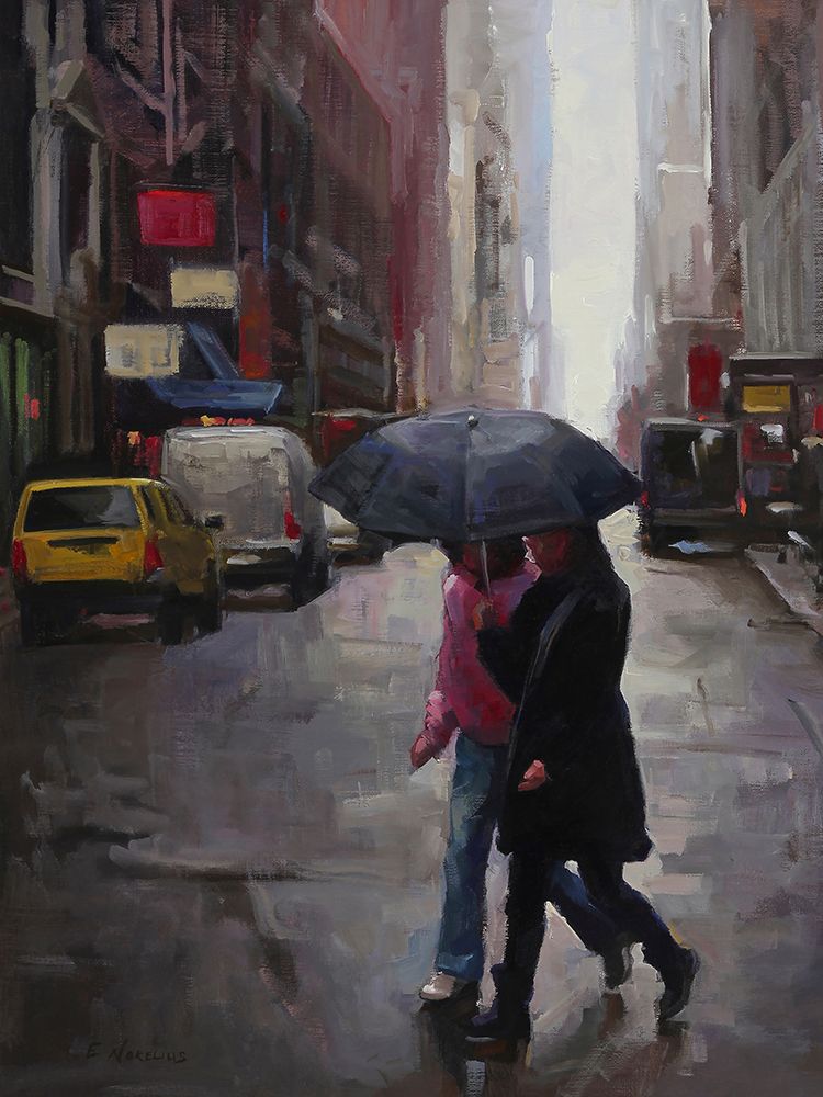 Crossing With Umbrellas art print by Erica Pollock Norelius for $57.95 CAD