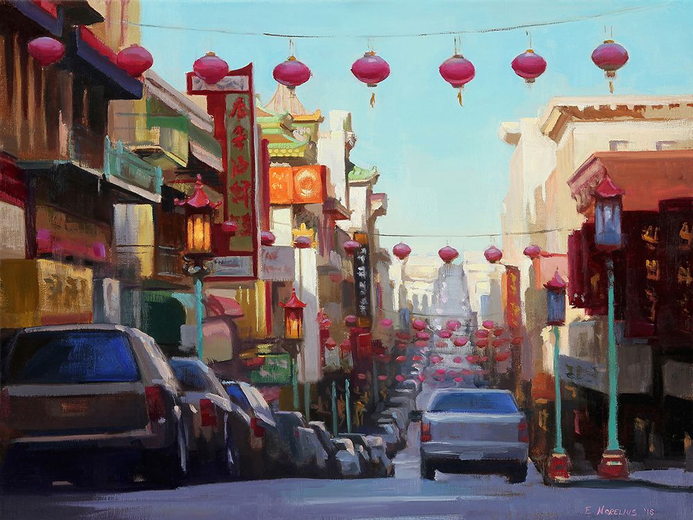 Chinatown Lanterns art print by Erica Pollock Norelius for $57.95 CAD