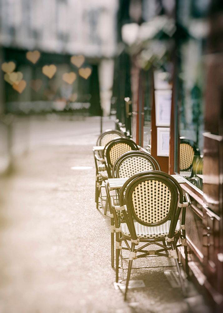 Cafe Chairs on Quiet Village Street art print by Carina Okula for $57.95 CAD