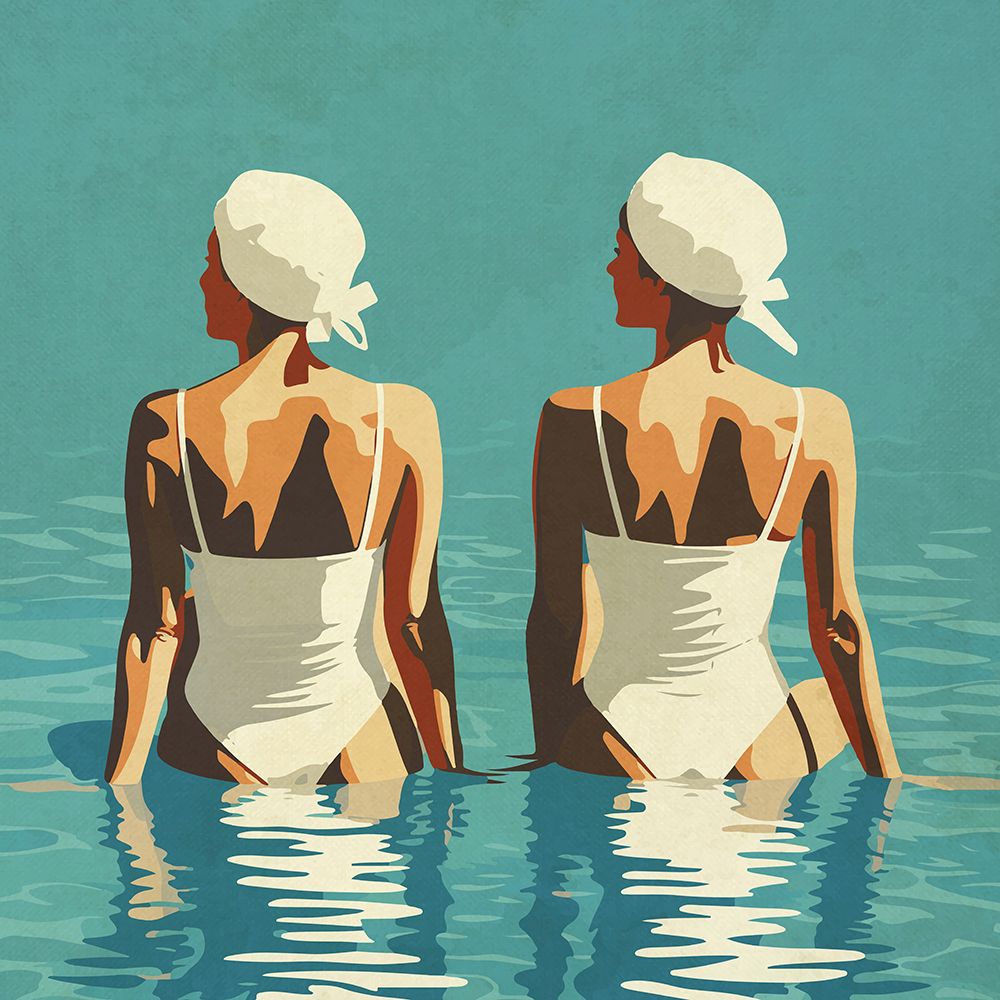 Two Friends At The Beach art print by Layla Oz for $57.95 CAD