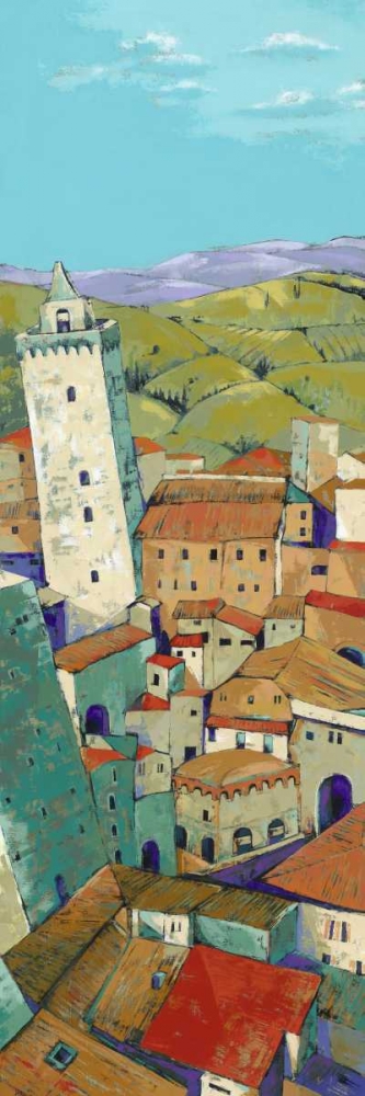 Rooftops of San Gimignano art print by Jane Henry Parsons for $57.95 CAD