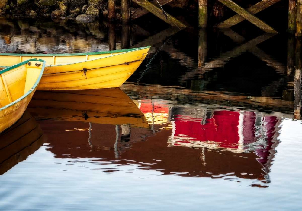 Dories and Reflection art print by David W. Pollard for $57.95 CAD