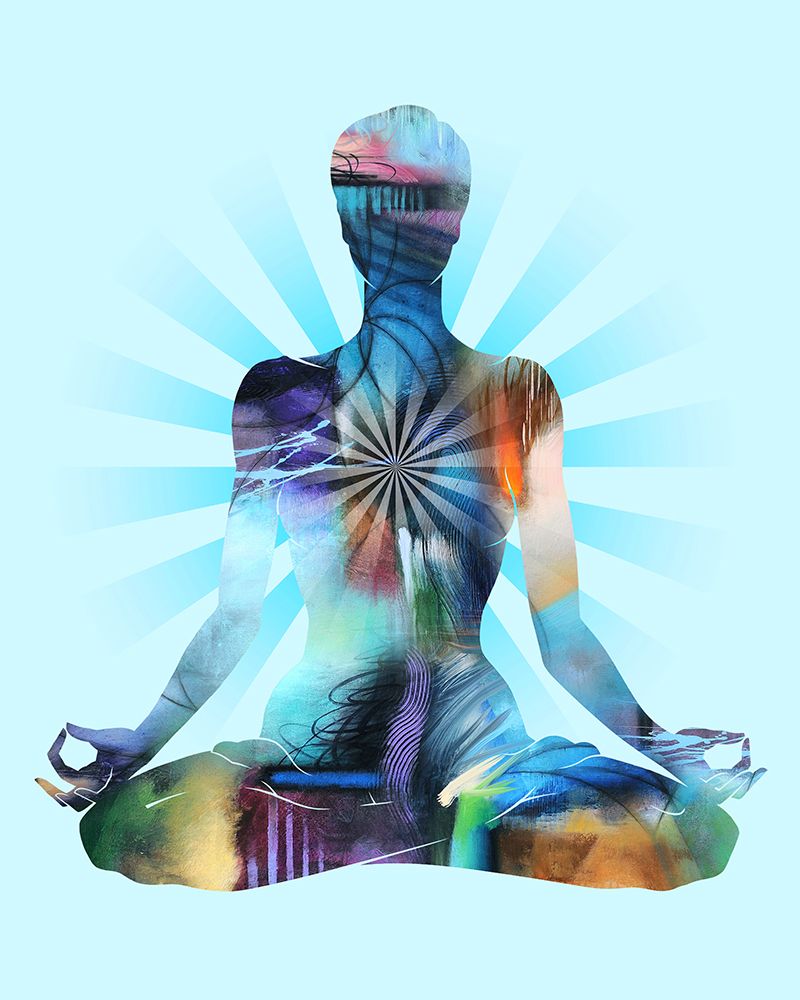 Lotus Pose Moon art print by Tim Parker for $57.95 CAD