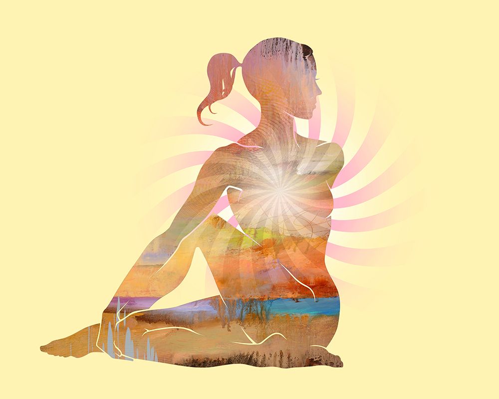 Sitting Twist Pose Sun art print by Tim Parker for $57.95 CAD