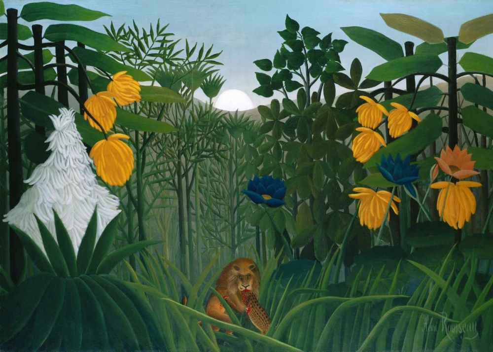 The Repast of the Lion art print by Henri Rousseau for $57.95 CAD