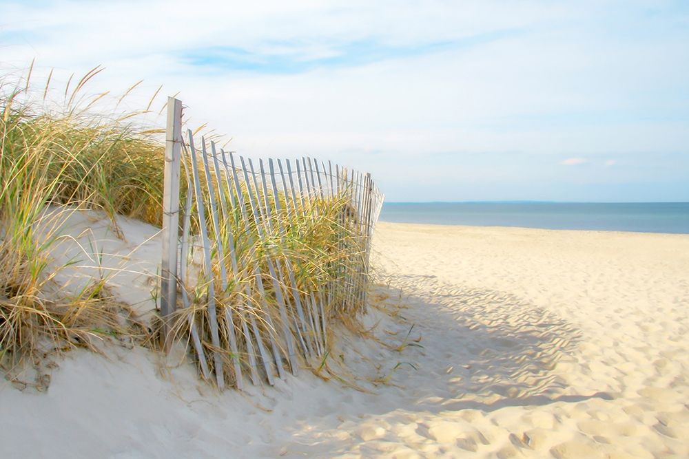 Sand Fence and Beach art print by Brooke T. Ryan for $57.95 CAD