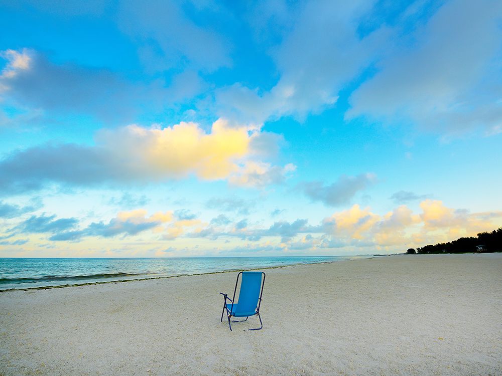 Chair On Beach art print by Jack Reed for $57.95 CAD