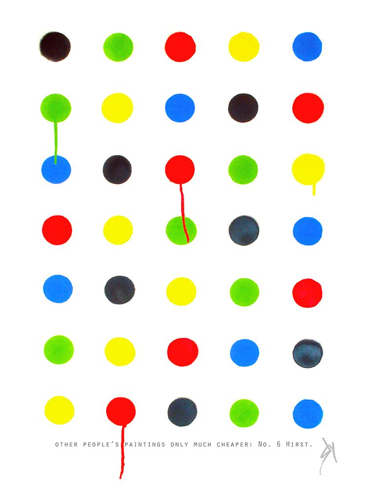 Other Peoples Paintings Only Much Cheaper: No. 6 Hirst. art print by Juan Sly for $57.95 CAD