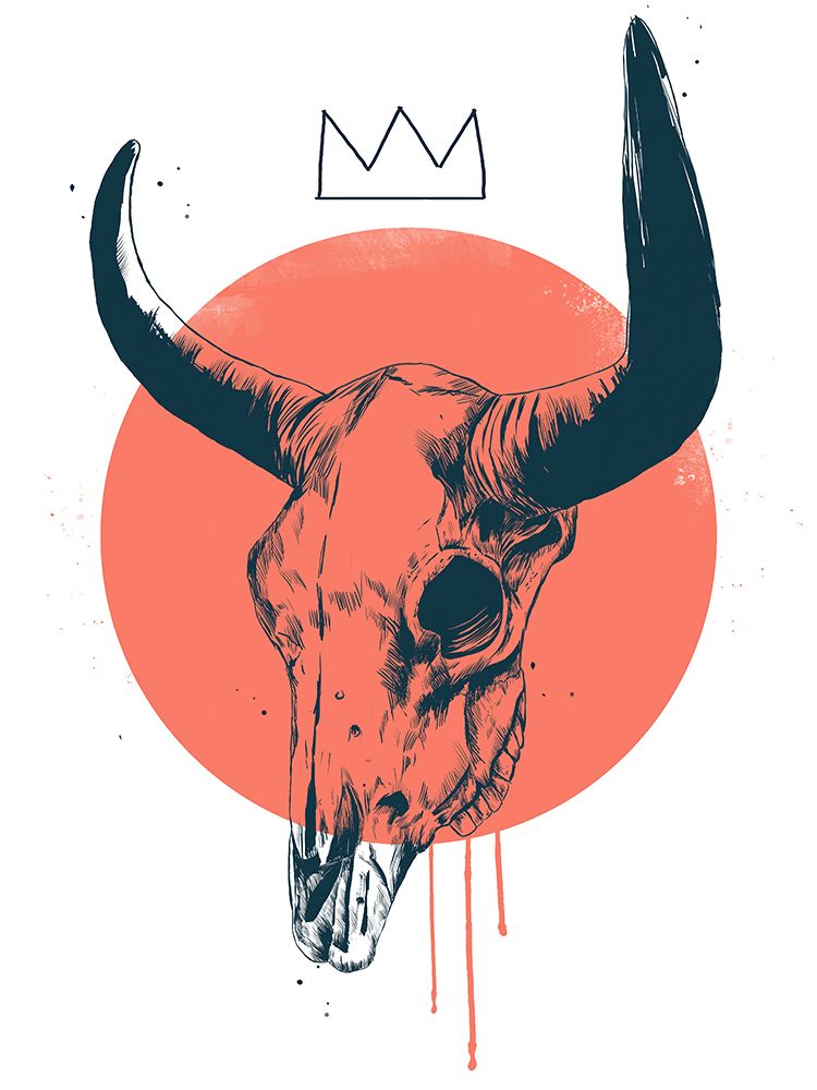 Bull Skull art print by Balazs Solti for $57.95 CAD