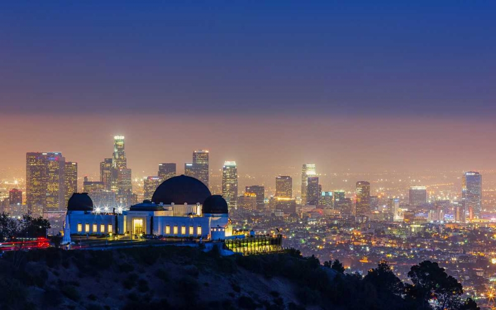 L.A. Skyline with Griffith Observatory art print by Toby Harriman Visuals for $57.95 CAD
