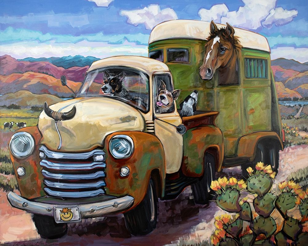 Git Along Lil Dogies art print by CR Townsend for $57.95 CAD