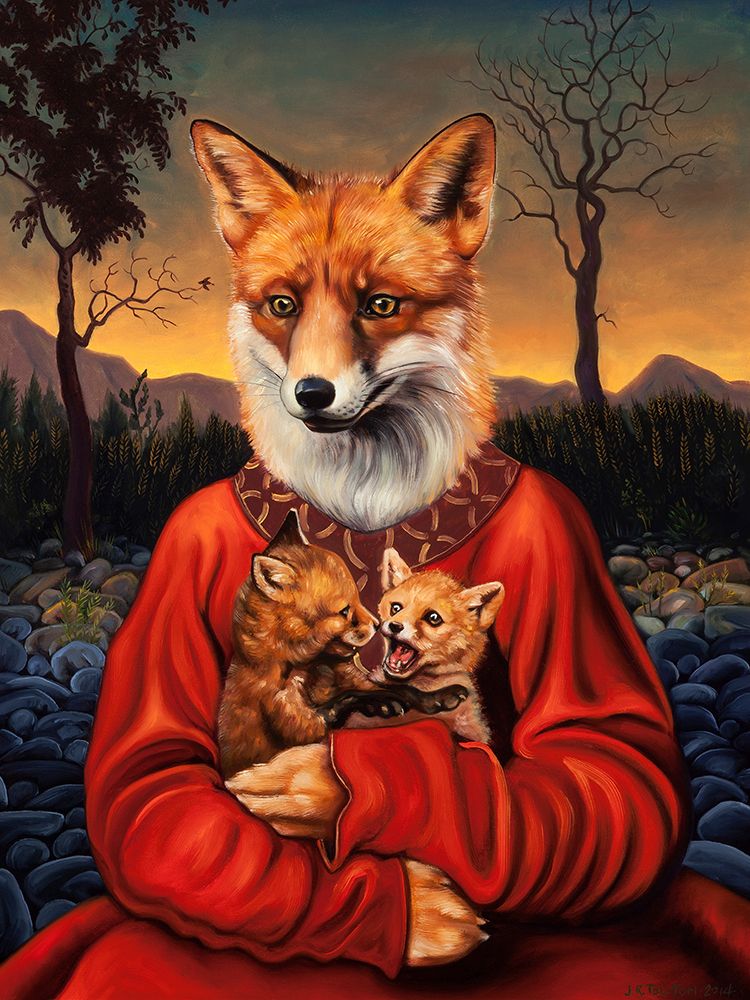 Fox Mom art print by Jane R. Talton for $57.95 CAD