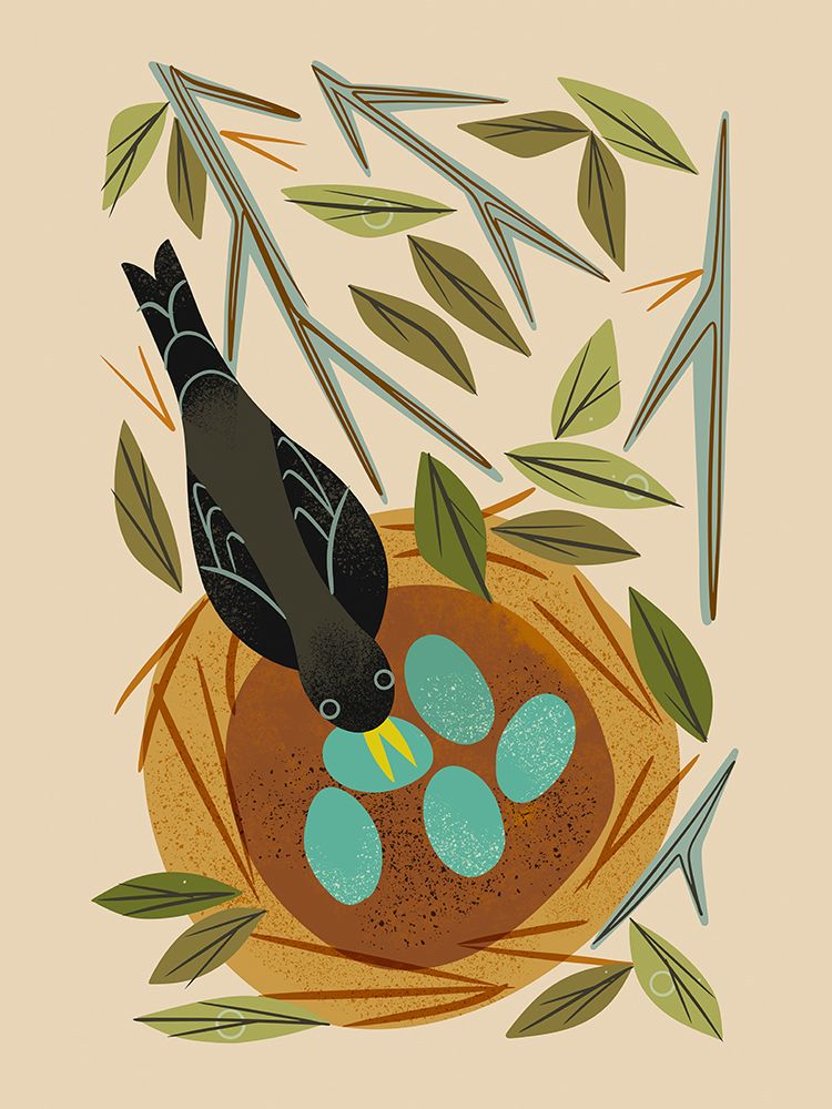 Robin and Nest art print by Renea L. Thull for $57.95 CAD