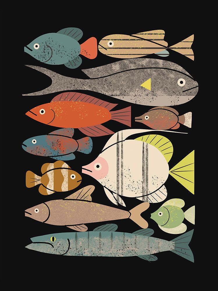 Fish Crowd No 1 art print by Renea L. Thull for $57.95 CAD