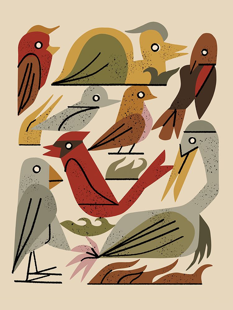 Motley Flock No 1 art print by Renea L. Thull for $57.95 CAD