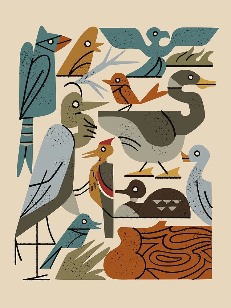 Motley Flock No 2 art print by Renea L. Thull for $57.95 CAD