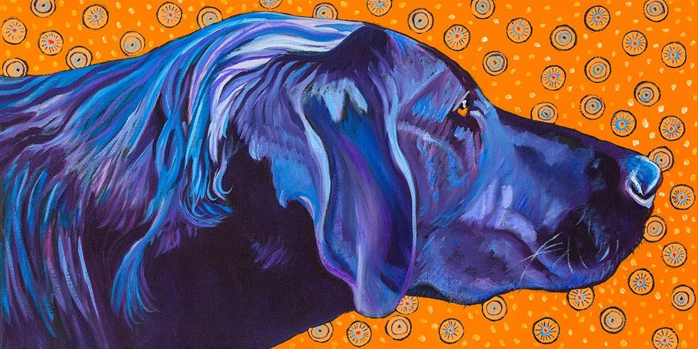 Lab With Orange art print by Kathryn Wronski for $57.95 CAD