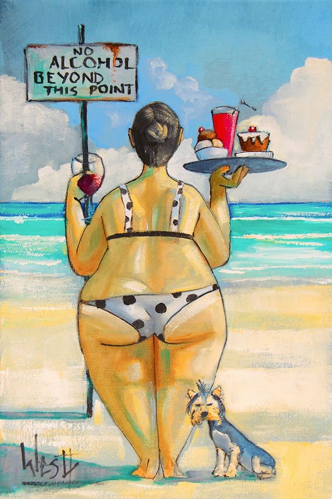 No Alcohol Beyond This Point art print by Ronald West for $57.95 CAD