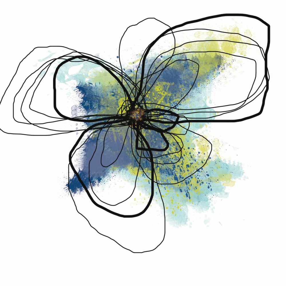 Azure Petals II art print by Jan Weiss for $57.95 CAD