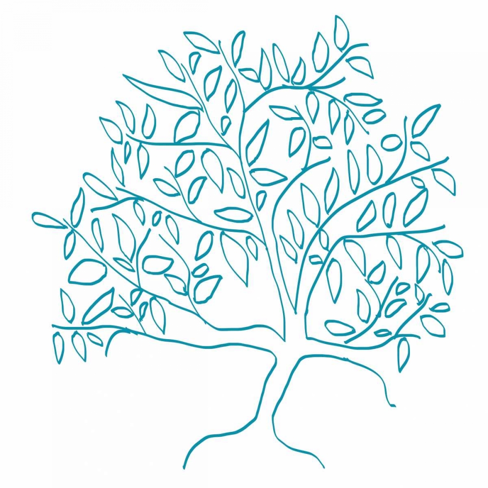 A Teal Tree art print by Jan Weiss for $57.95 CAD