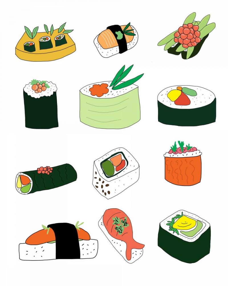 Sushi Set art print by Jan Weiss for $57.95 CAD