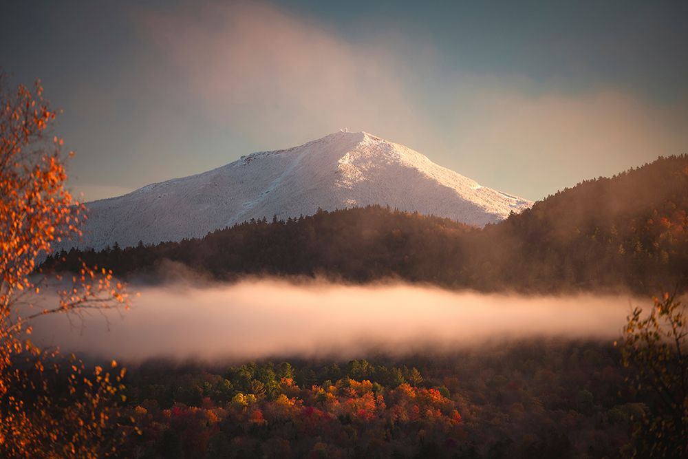 Autumn Morning Light on Snowcapped Whiteface Mountain art print by Jonathan Zaharek for $57.95 CAD
