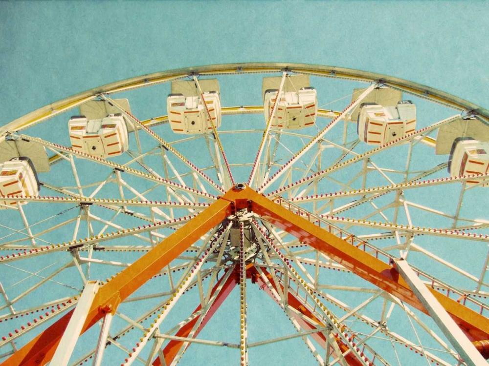 Red Ferris Wheel art print by Gail Peck for $57.95 CAD
