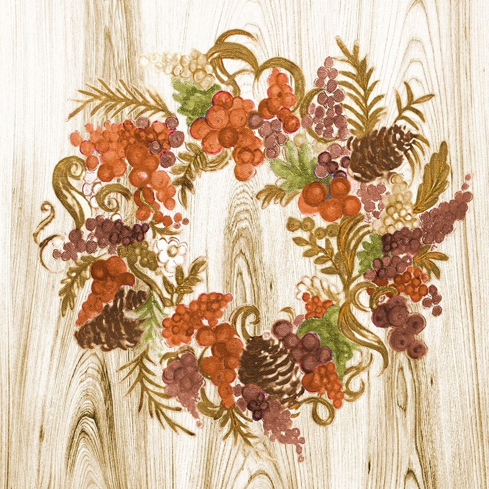 Metallic Wreath art print by Janice Gaynor for $57.95 CAD