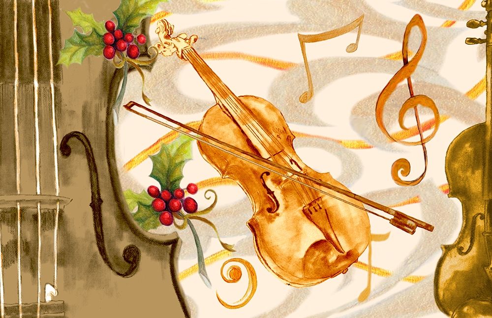 Christmas Music II art print by Janice Gaynor for $57.95 CAD