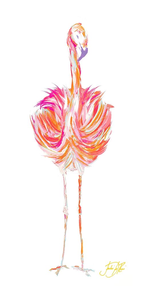 Punchy Flamingo I art print by Julie DeRice for $57.95 CAD