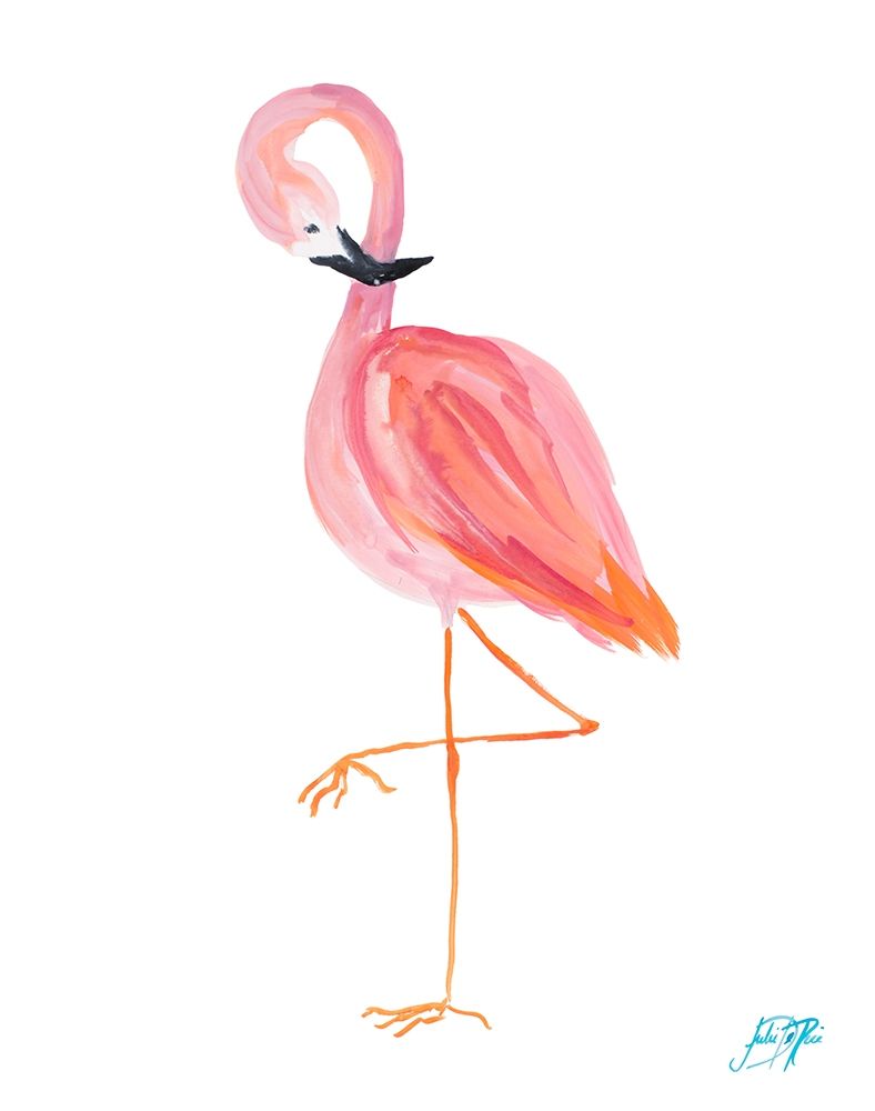 Flamingo Walk II art print by Julie DeRice for $57.95 CAD