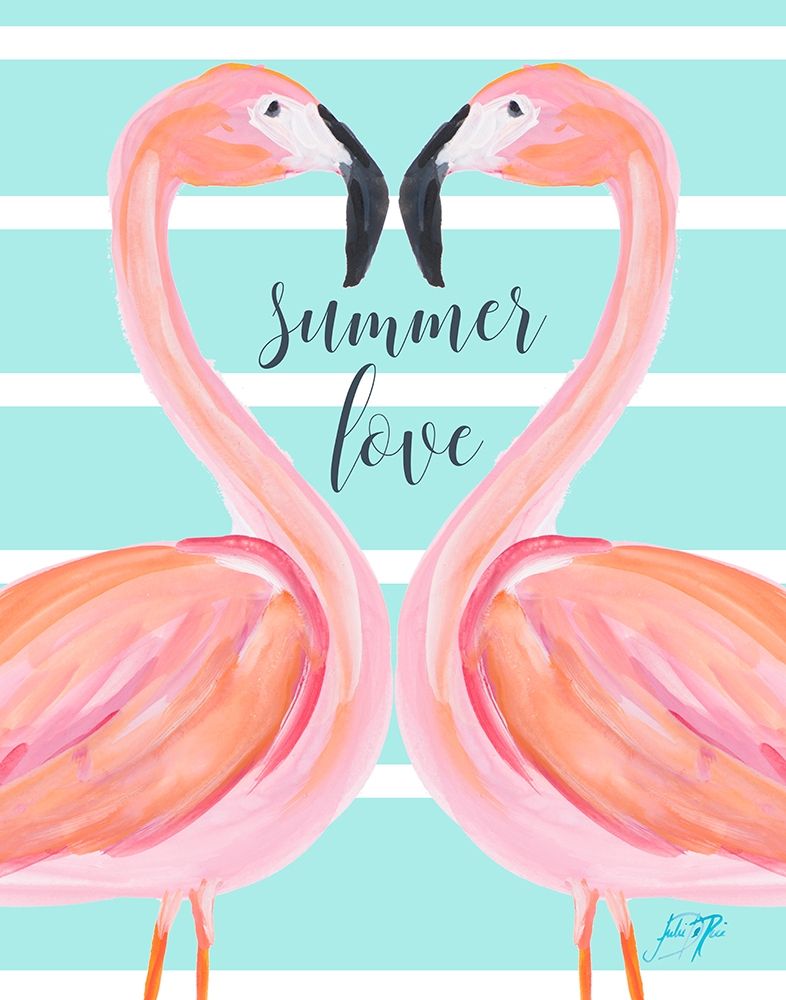 Flamingo Summer Love art print by Julie DeRice for $57.95 CAD