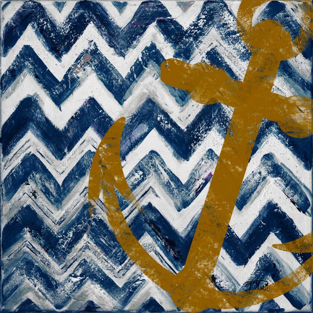 Nautical Chevron I art print by Patricia Pinto for $57.95 CAD