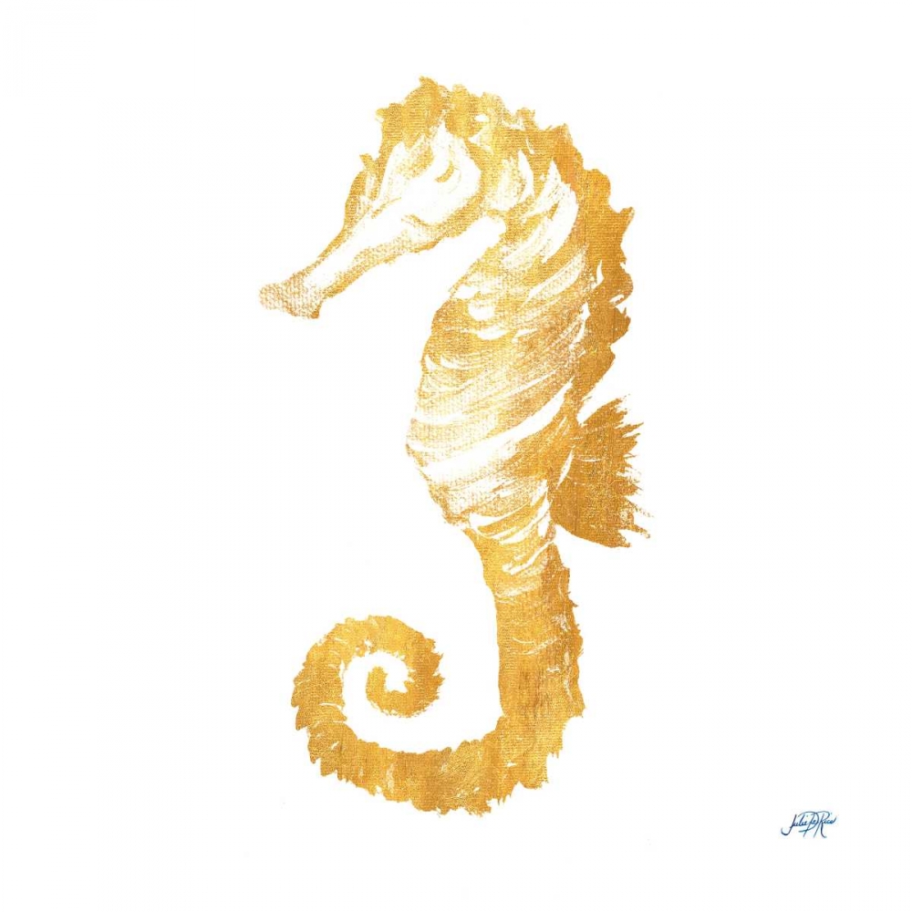 Gold Square Seahorse II art print by Julie DeRice for $57.95 CAD