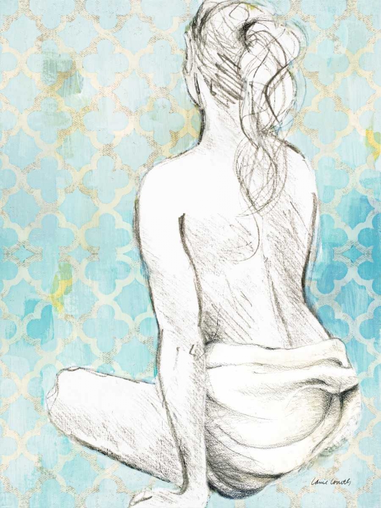 Woman Sitting on Pattern II art print by Lanie Loreth for $57.95 CAD