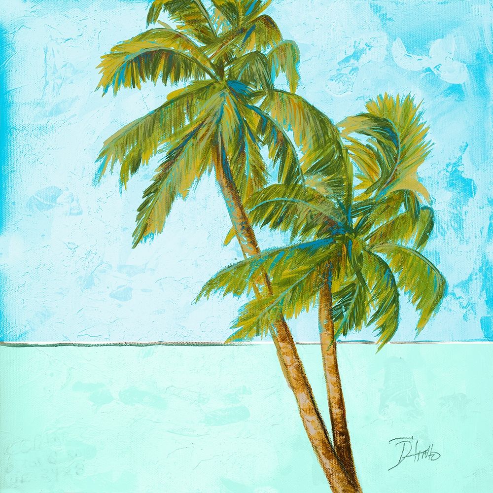 Beach Palm Blue I art print by Patricia Pinto for $57.95 CAD