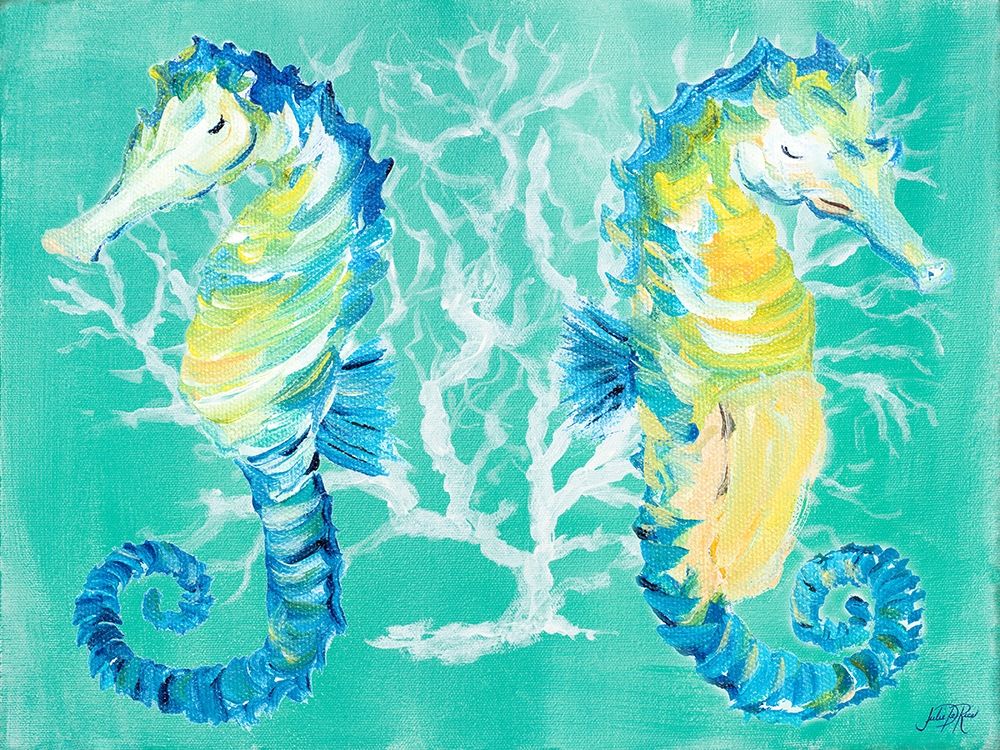 Seahorses on Coral art print by Julie DeRice for $57.95 CAD