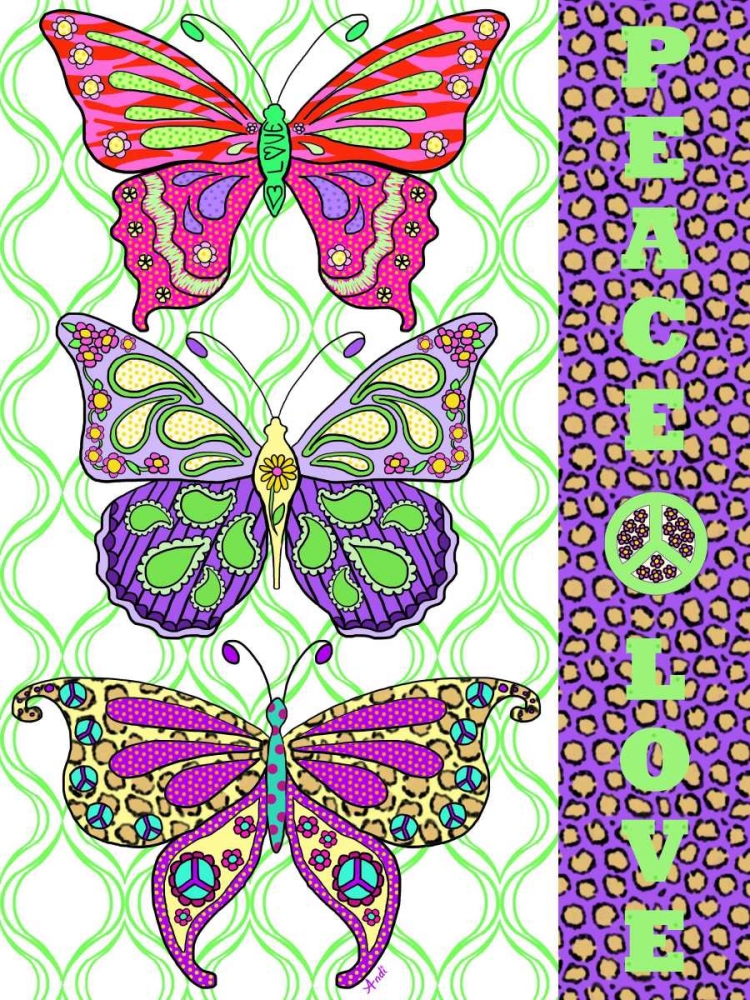 Peace and Love Butterflies art print by Andi Metz for $57.95 CAD