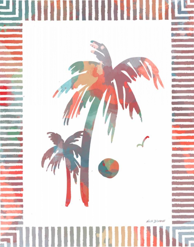 Watercolor Palms II art print by Nicholas Biscardi for $57.95 CAD