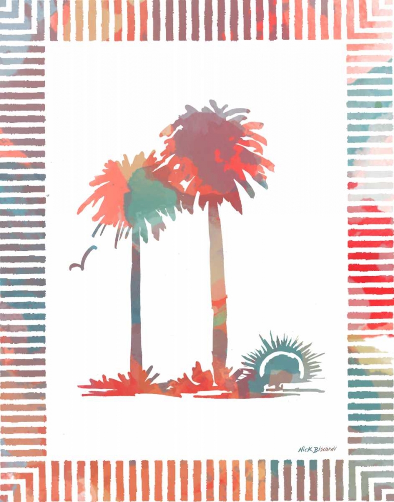 Watercolor Palms IV art print by Nicholas Biscardi for $57.95 CAD
