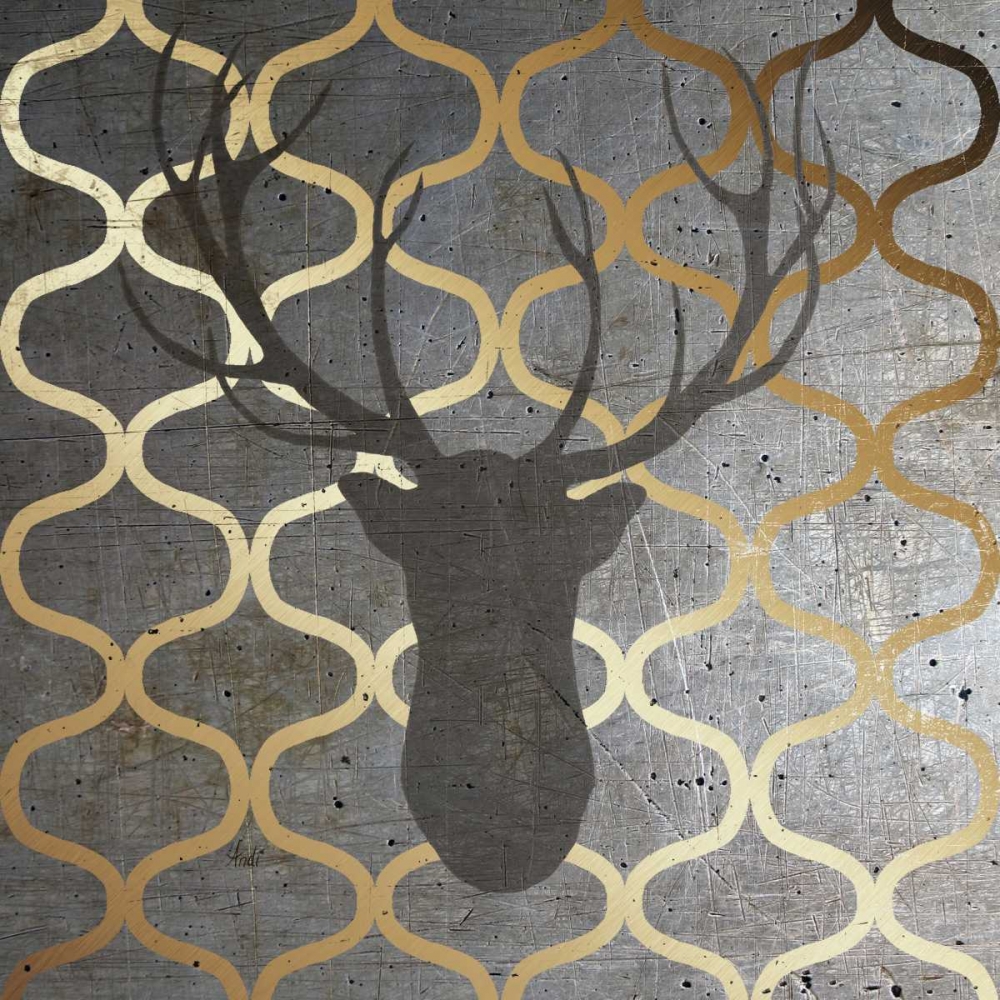 Metallic Deer Nature art print by Andi Metz for $57.95 CAD