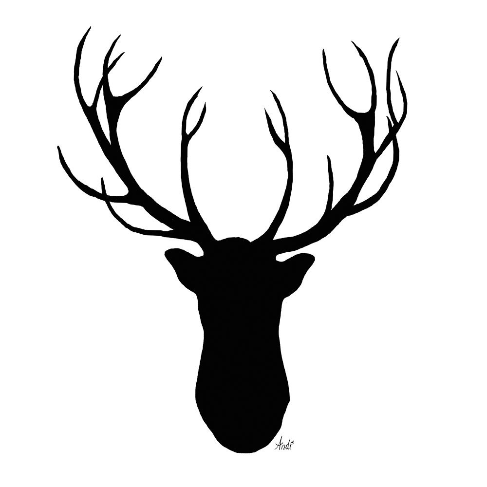 Deer Head Silhouette art print by Andi Metz for $57.95 CAD