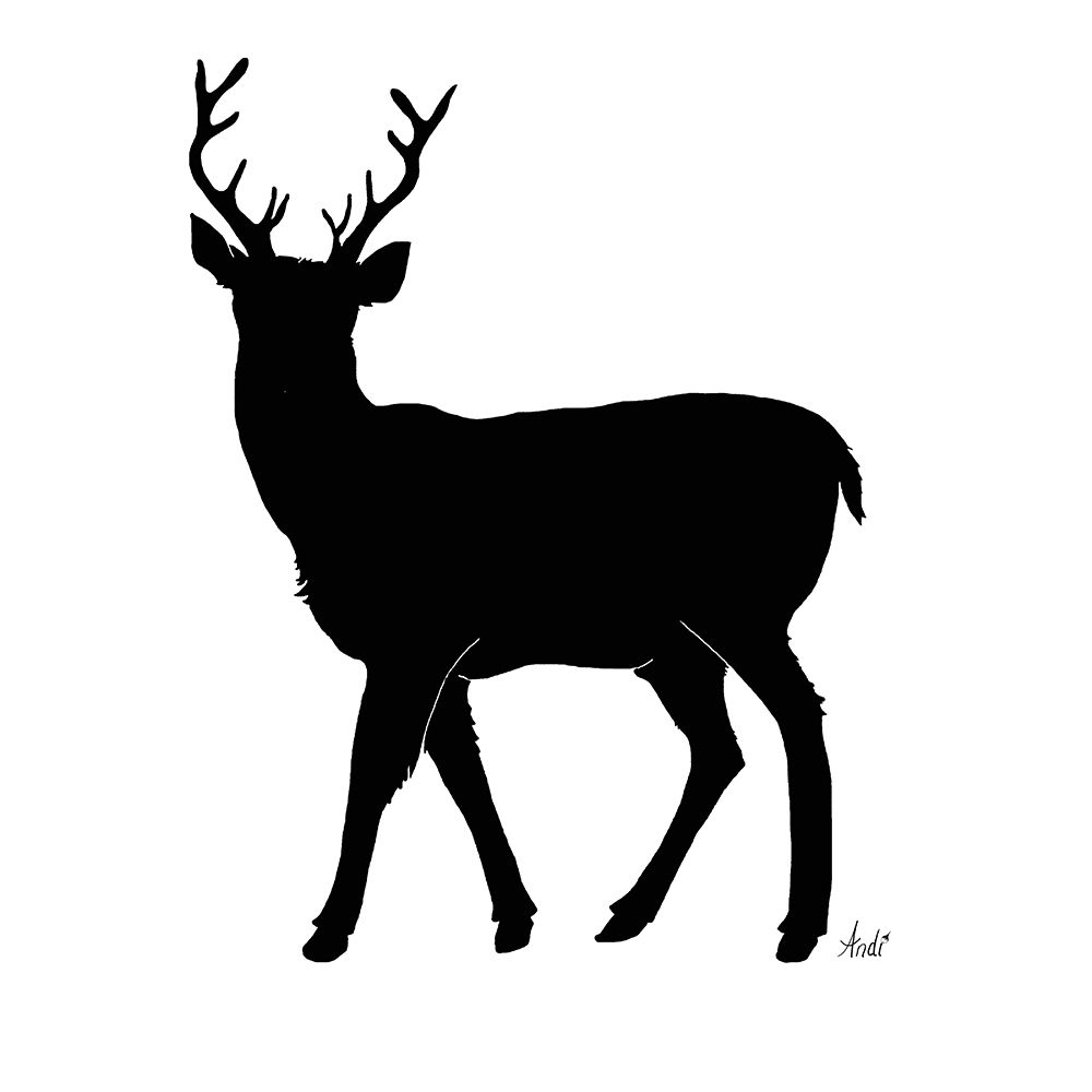 Deer Silhouette art print by Andi Metz for $57.95 CAD