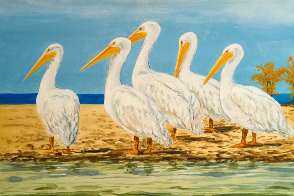 Coastal Flock I art print by Linda Baliko for $57.95 CAD