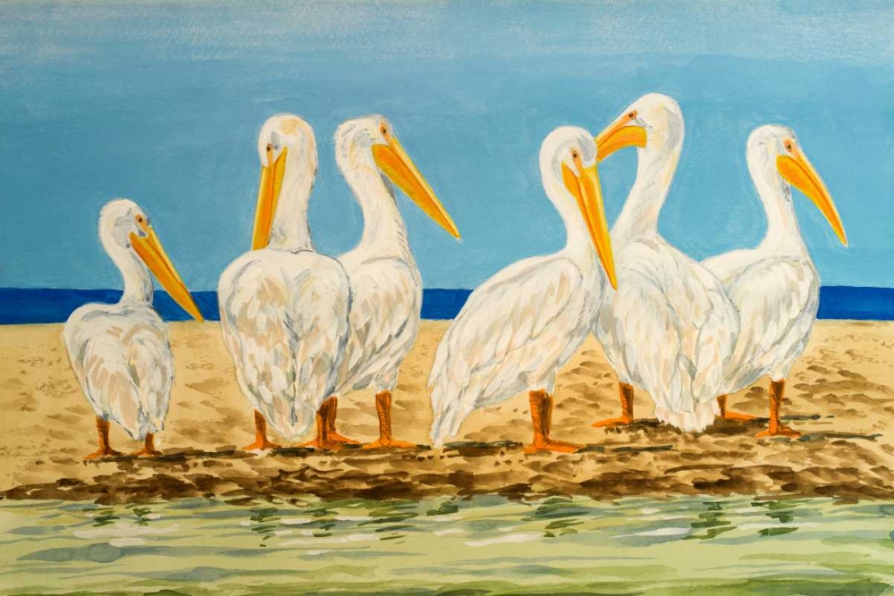Coastal Flock II art print by Linda Baliko for $57.95 CAD