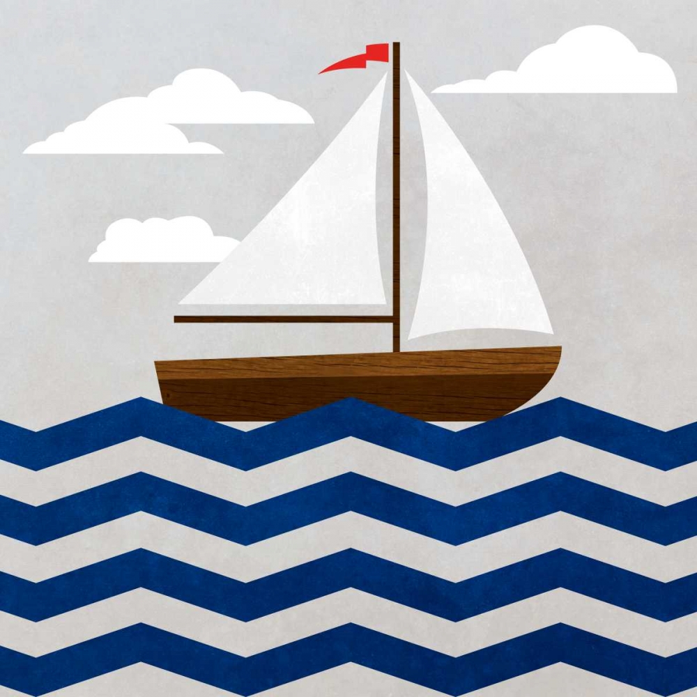 Chevron Sailing I art print by SD Graphics Studio for $57.95 CAD