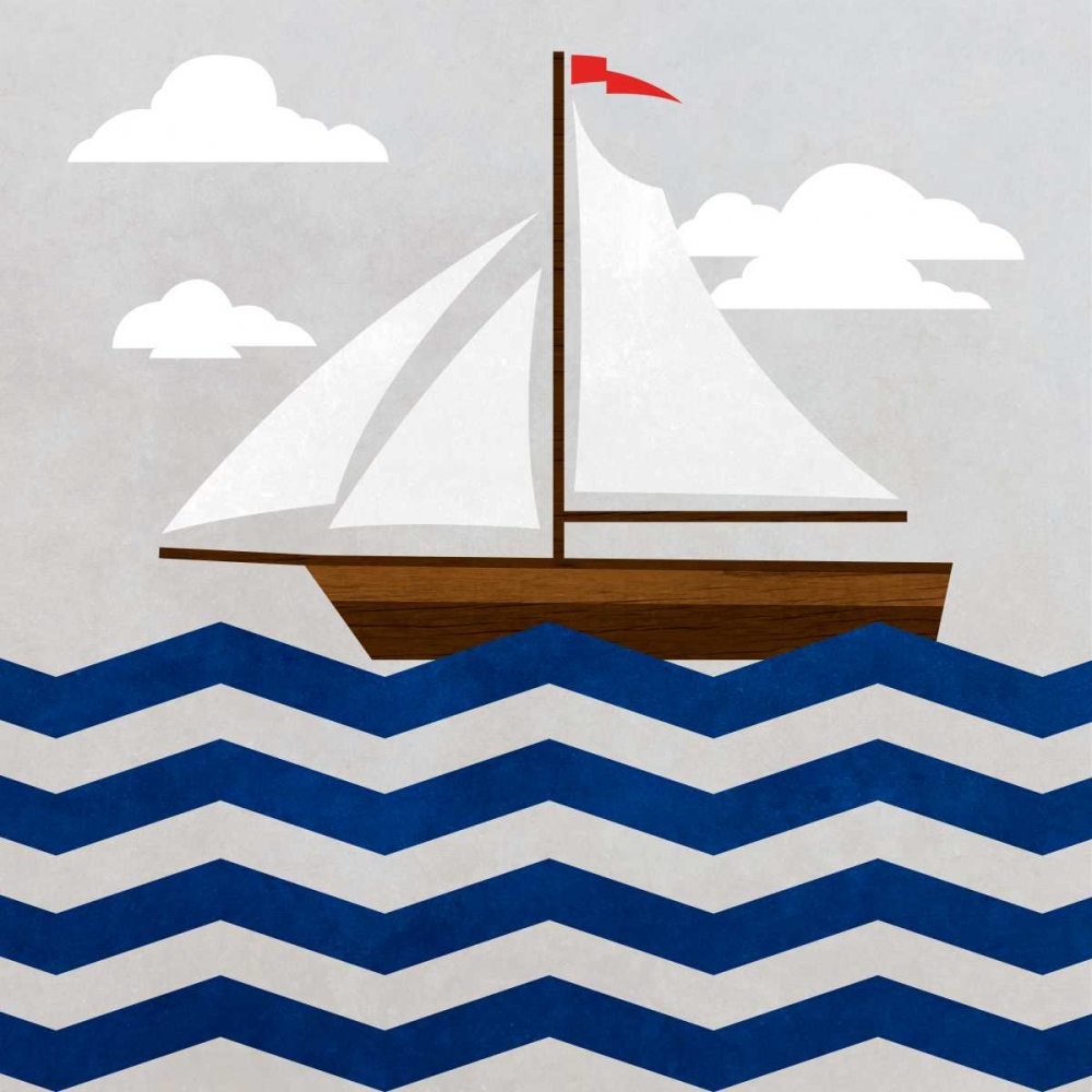 Chevron Sailing II art print by SD Graphics Studio for $57.95 CAD
