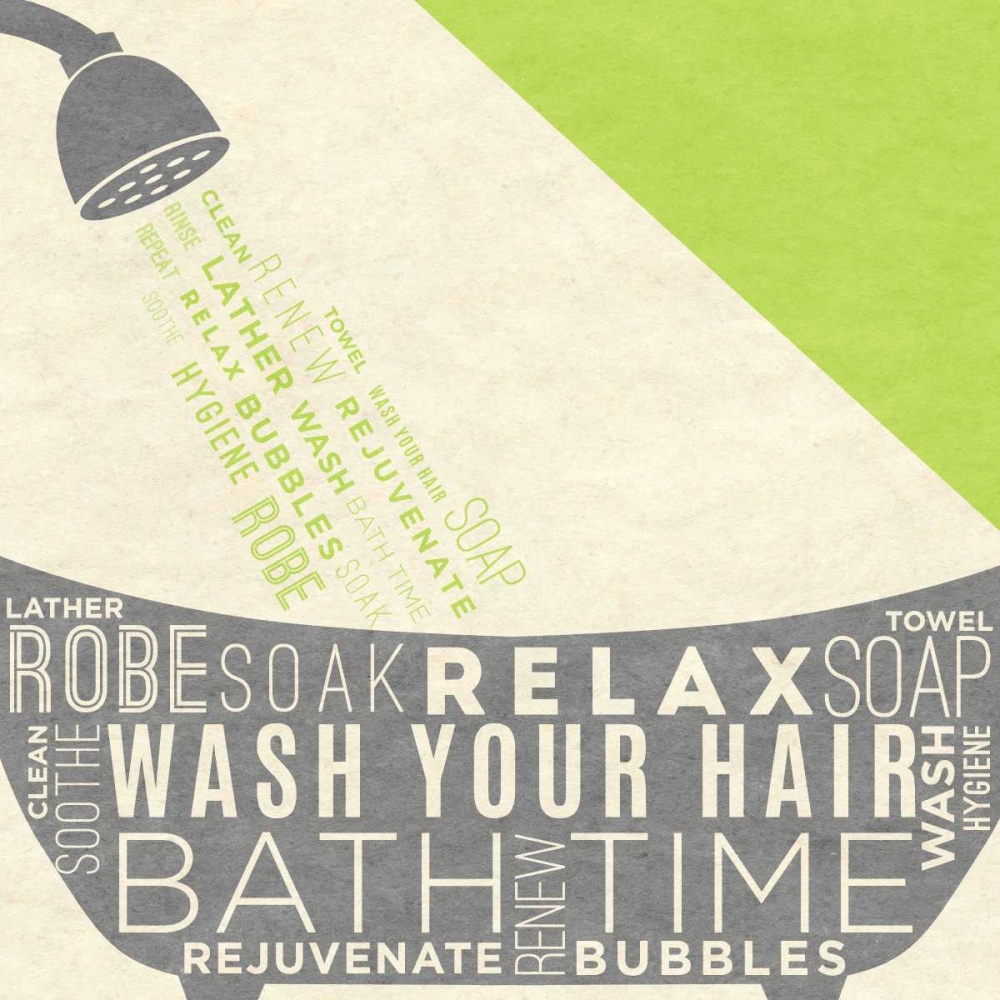 Lime Bath Time I art print by SD Graphics Studio for $57.95 CAD