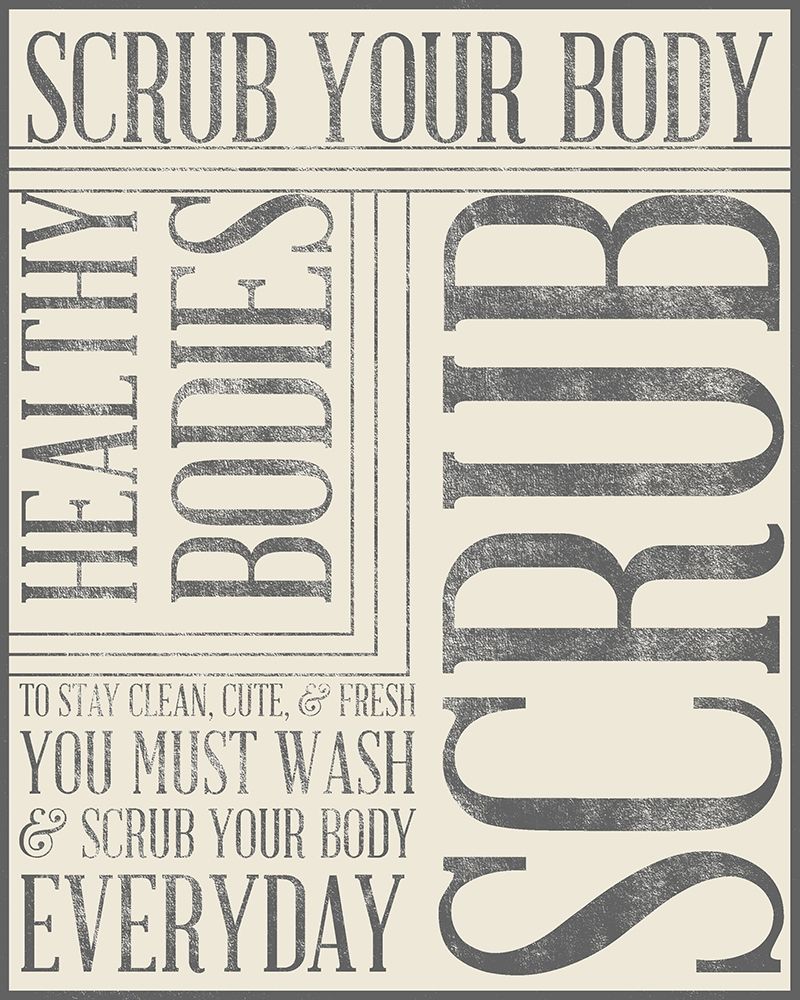 Bath Reminders in Gray II art print by SD Graphics Studio for $57.95 CAD