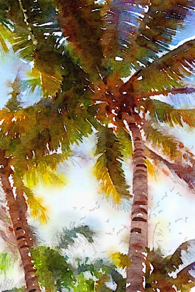 Watercolor Palms I art print by Emily Navas for $57.95 CAD